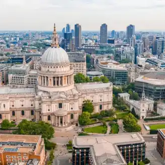 Aerial View St Paul S Cathedral London England 1