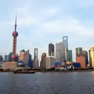 skyline di shanghai paesaggio di giorno