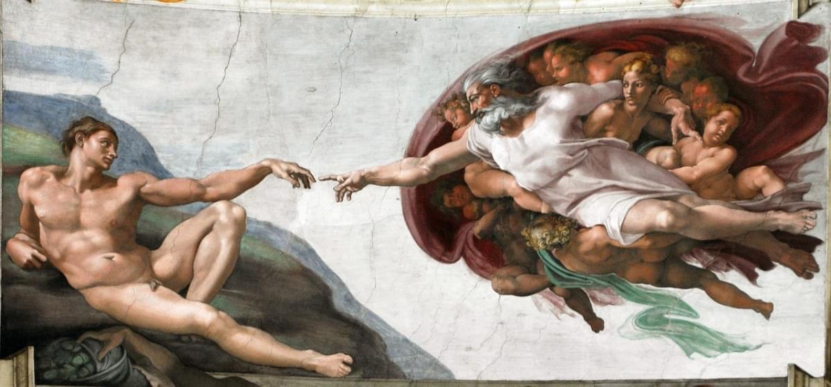 creazione dell uomo dio dito