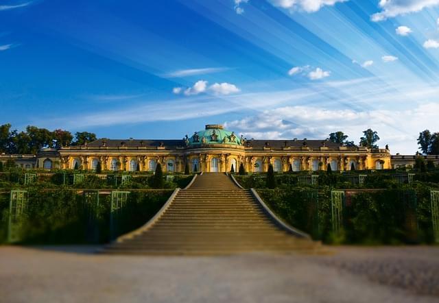 facciata del palazzo sanssouci a potsdam