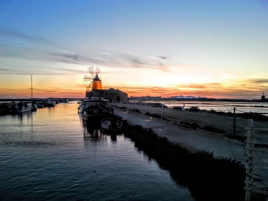 mozia sicilia tramonto saline