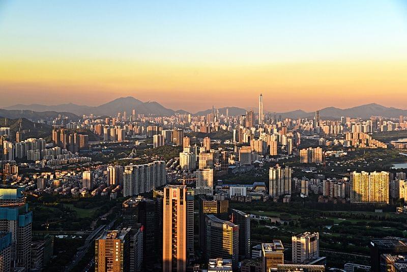 shenzhen skyline from nanshan 1