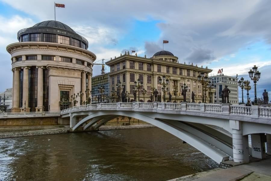 skopje panoramica dal ponte